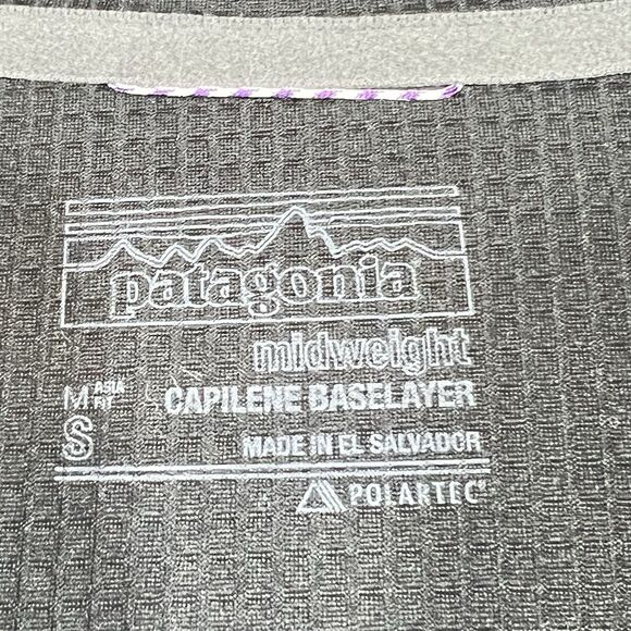 Patagonia 1/4 Zip Capilene Base Layer Pullover Jacket Midweight Women Small Blck - Picture 10 of 13